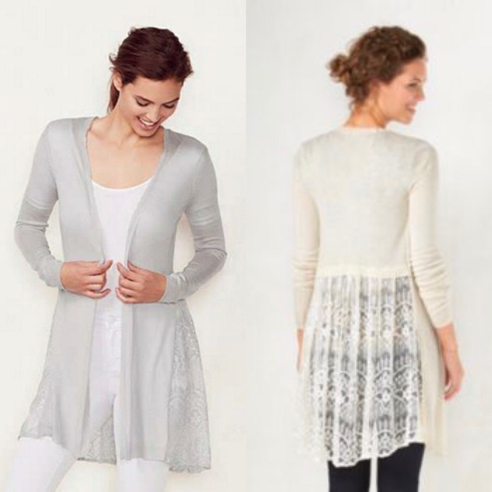 Lauren Conrad Scalloped Lace Cardigan